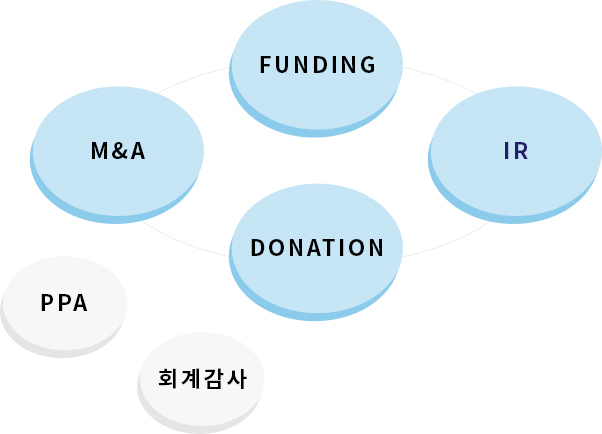 funding,IR,donation,M&A,PPA,회계감사